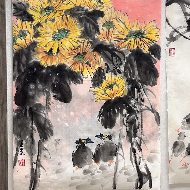 国画王景老师作品画芯
