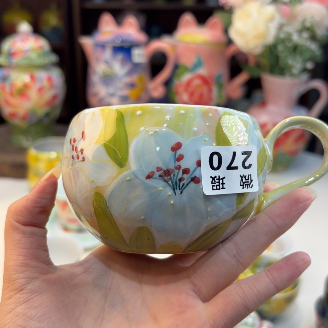 景德镇手绘高温釉下彩陶瓷茶具