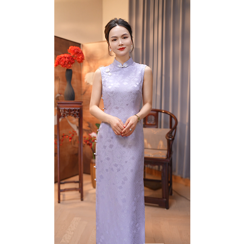 芷凝 玲珑娇高端旗袍桑蚕丝正绢手工全开襟港风小资时尚显年轻