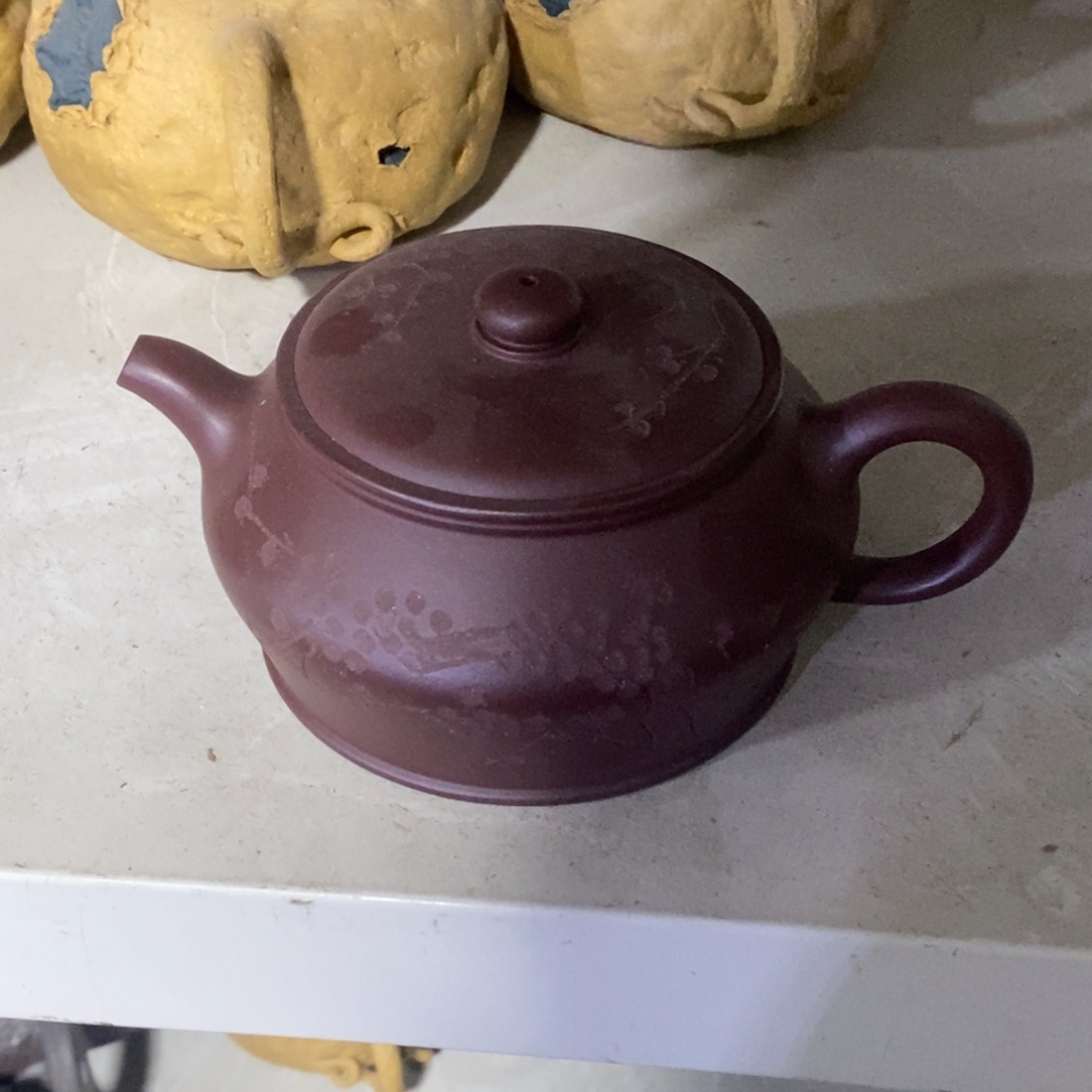 紫砂茶壶白9 吴云 曼殊 紫泥