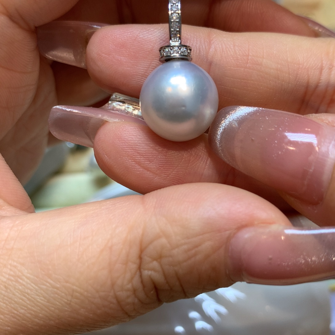 海水珍珠颈饰银S925镶嵌