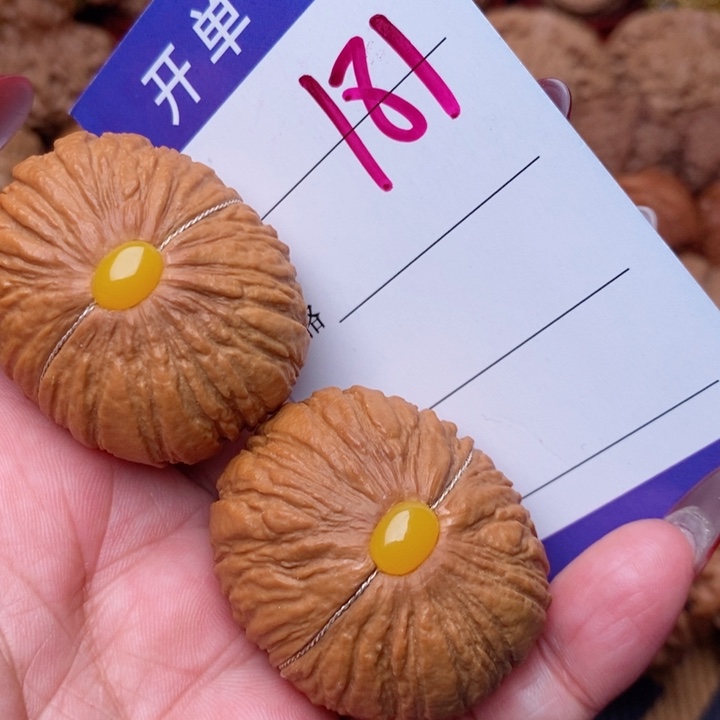 核桃把件清**月猴头181号42尺