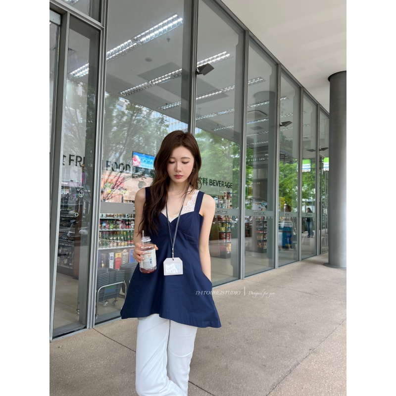 【DATOUHEI 夏季】“蔷薇少女"时尚气质设计感短款连衣裙D226U05695