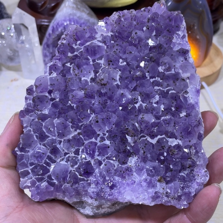 紫晶钛晶摆件未镶嵌