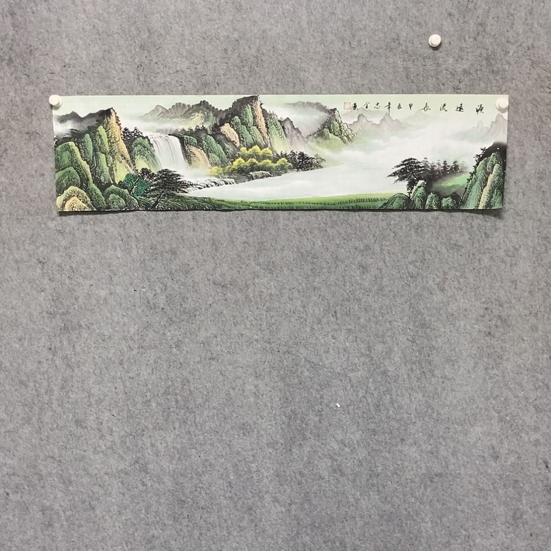 国画四尺对开一副