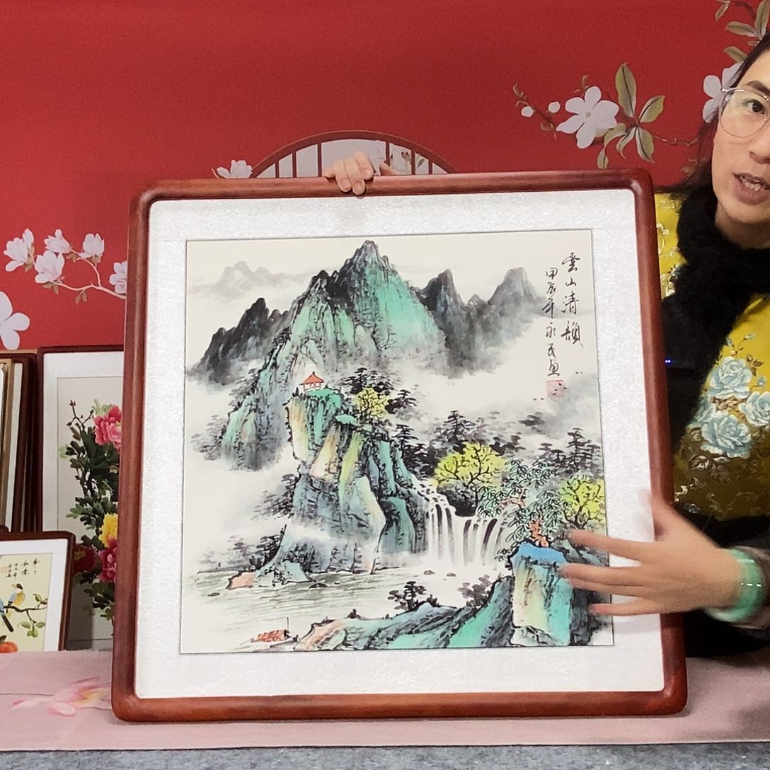 国画手写手绘国画作品63✖️63