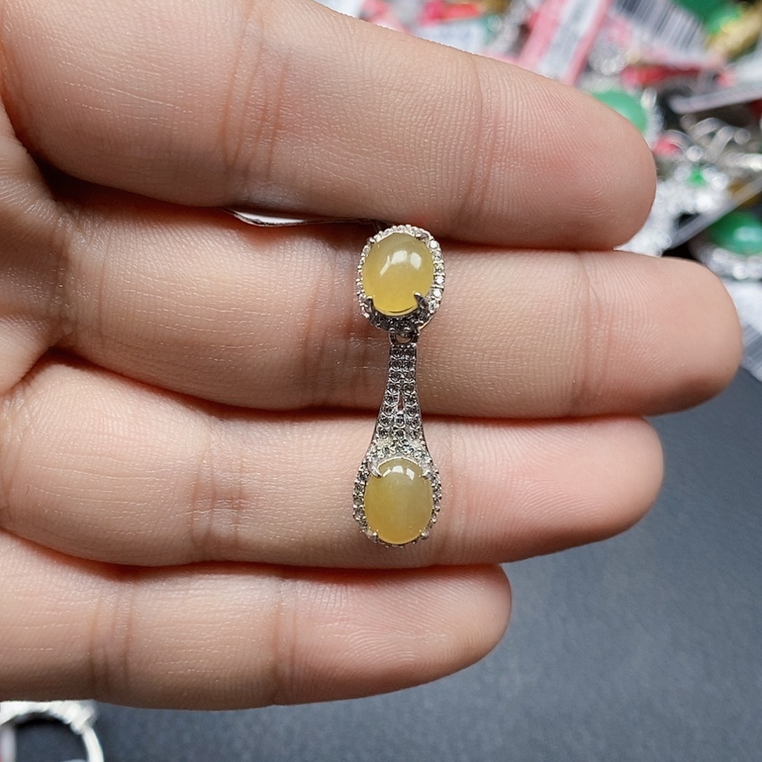 翡翠银S925镶嵌戒指天然A货缅甸翡翠