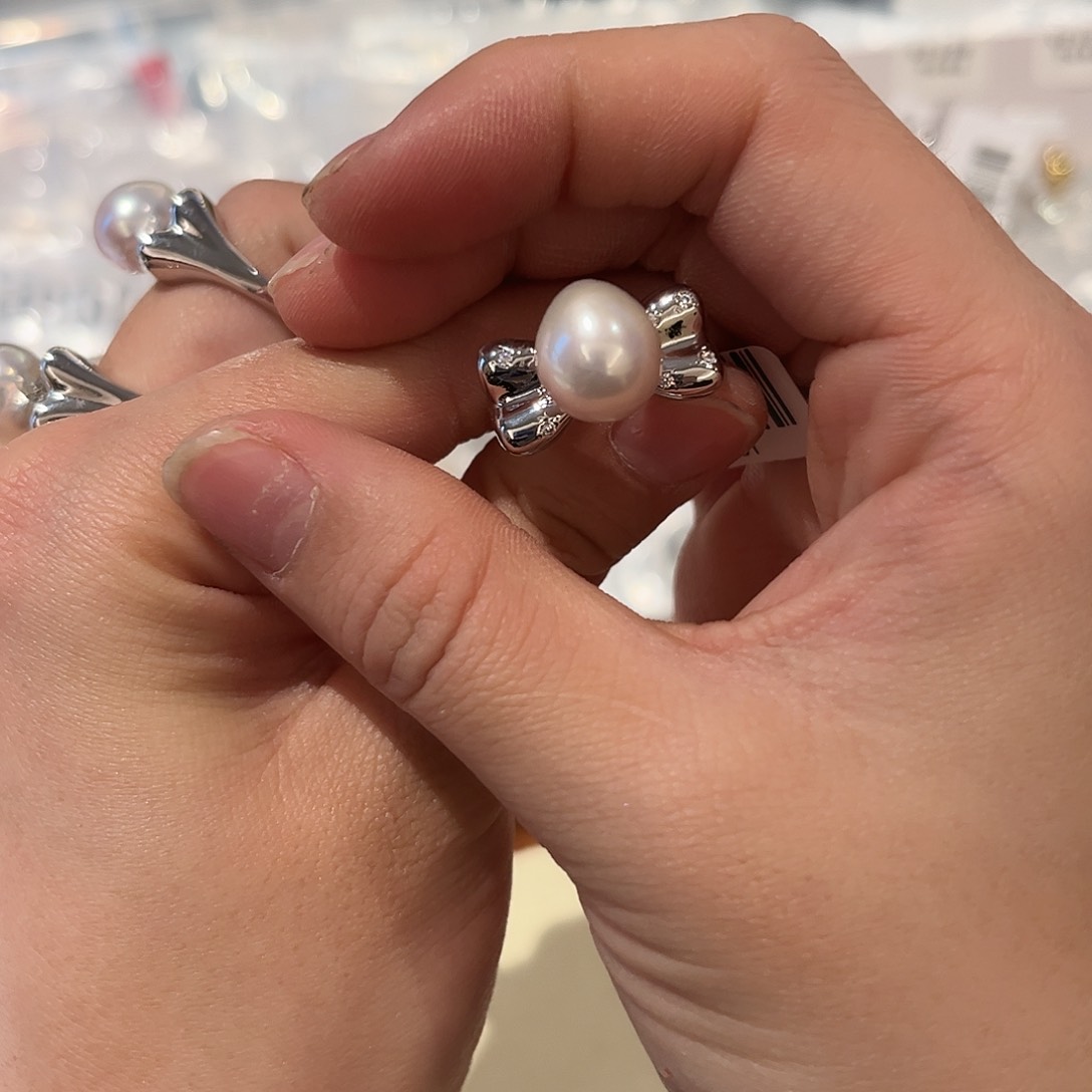 合金淡水珍珠耳饰