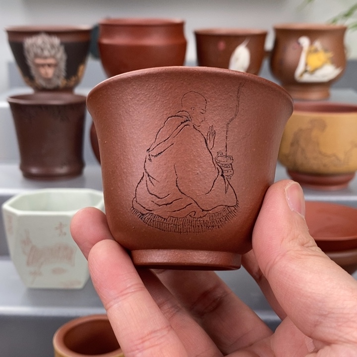 紫砂茶杯宜兴紫砂主人杯