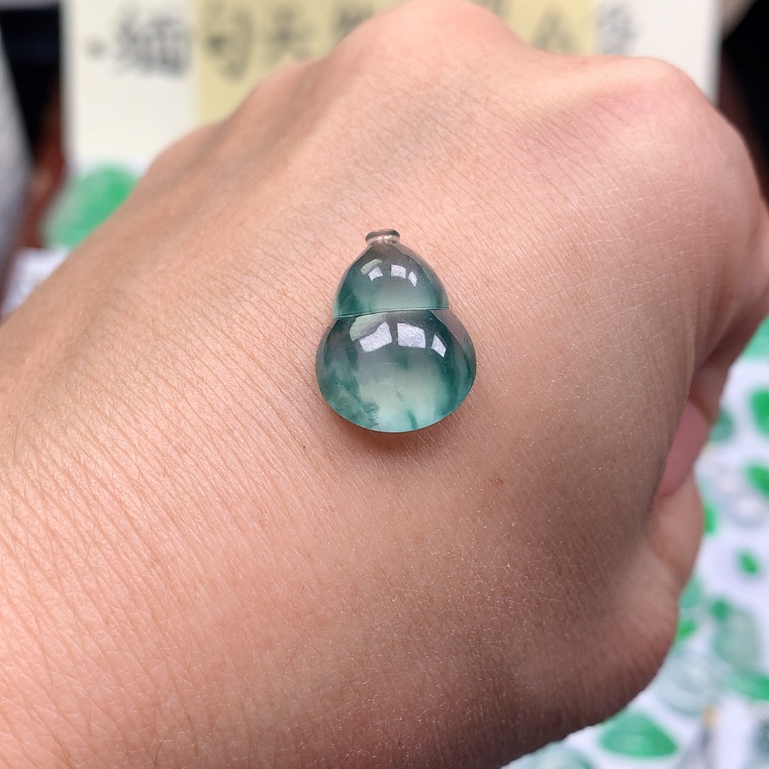 翡翠裸石缅甸天然A货翡翠冰种葫芦