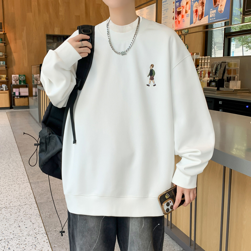 春夏休闲卫衣男圆领打底衫青少年学生潮流帅气百搭上衣韩版