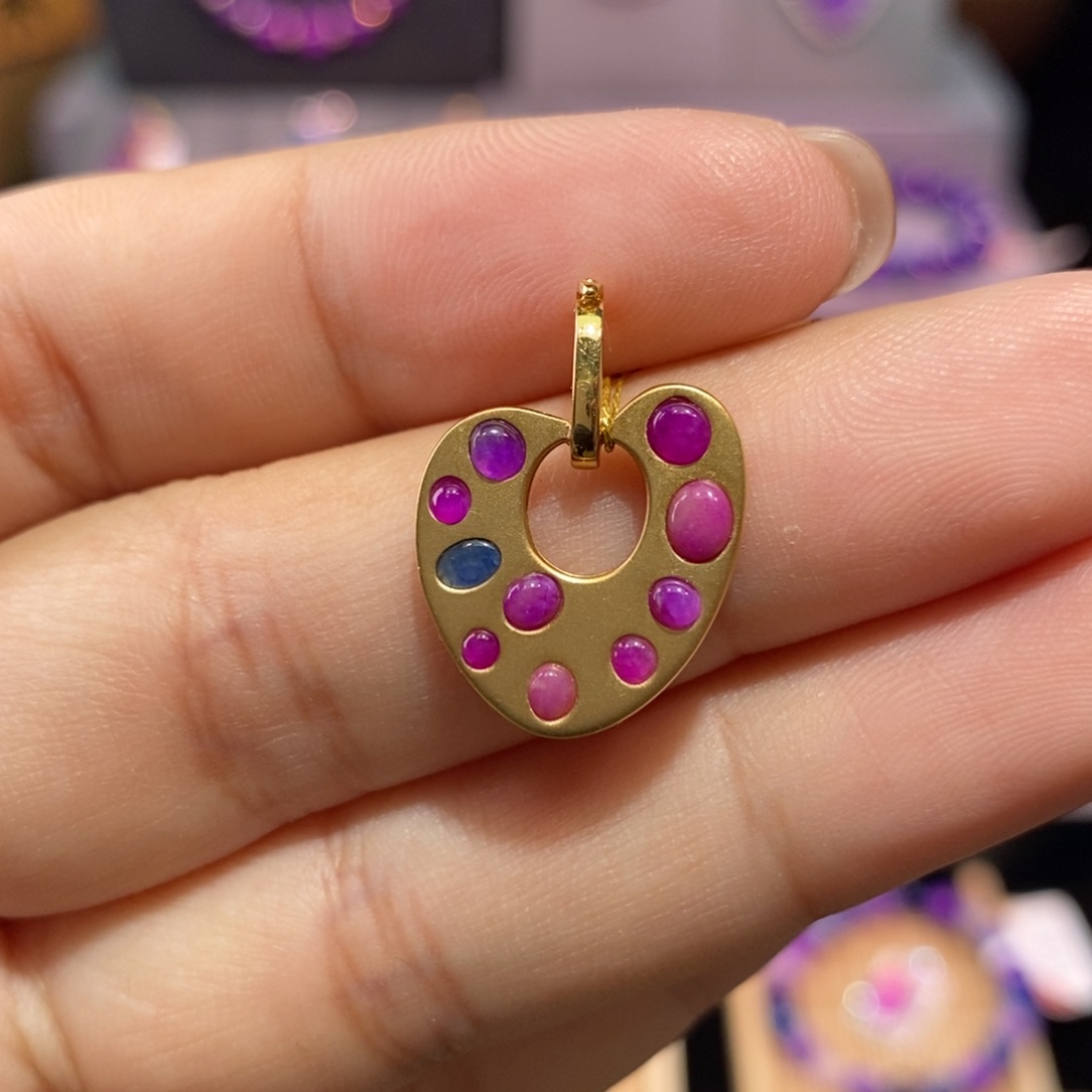 苏纪石（舒俱来）18K金镶嵌吊坠(不含链)