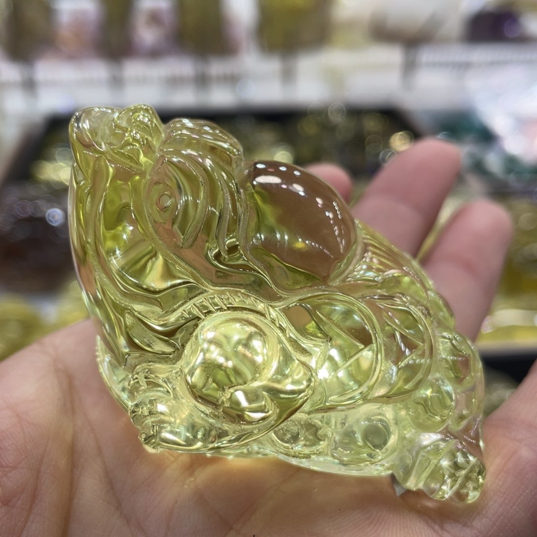水晶摆件三脚金蟾未镶嵌