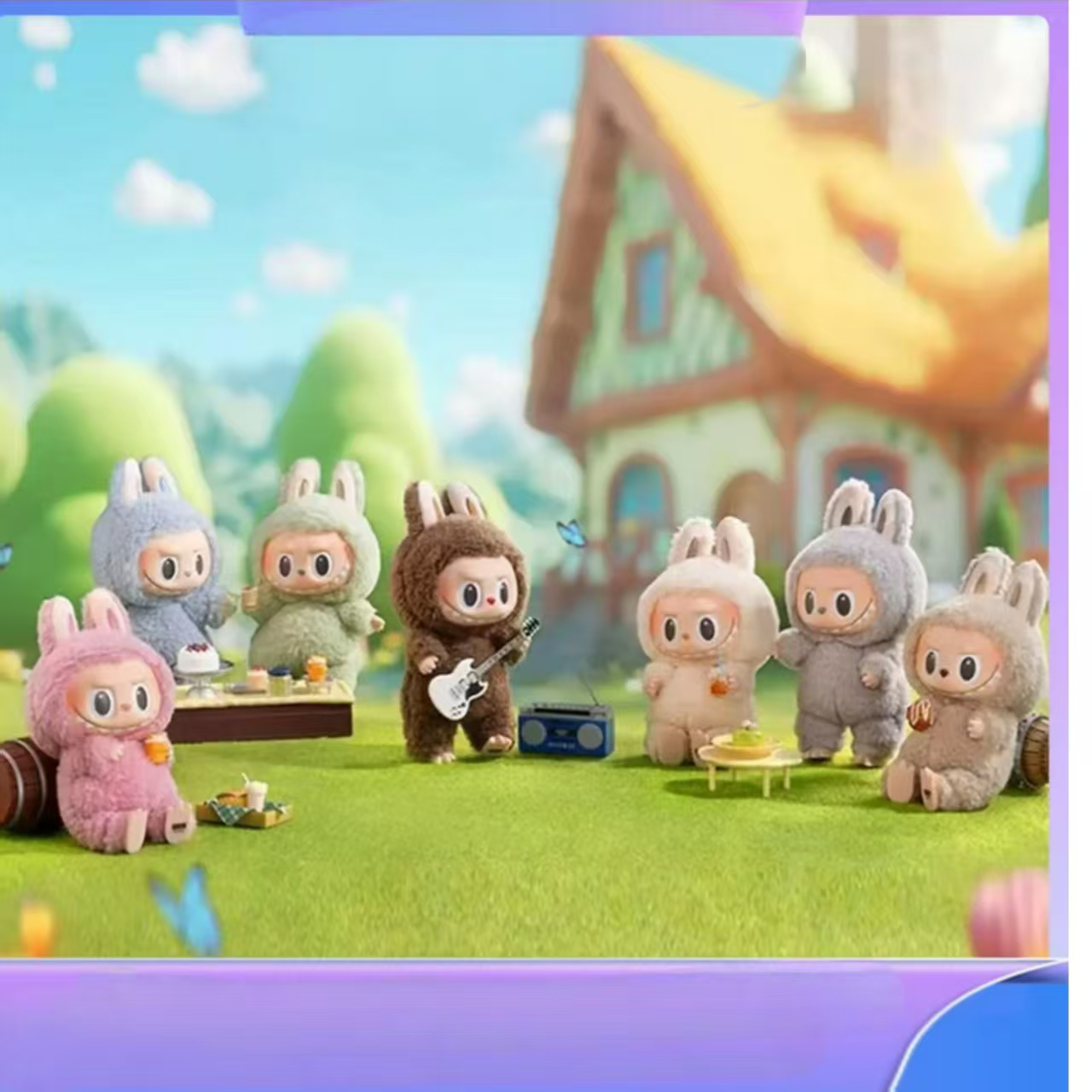 马卡龙系列泡泡1.0搪胶脸潮玩毛绒挂件