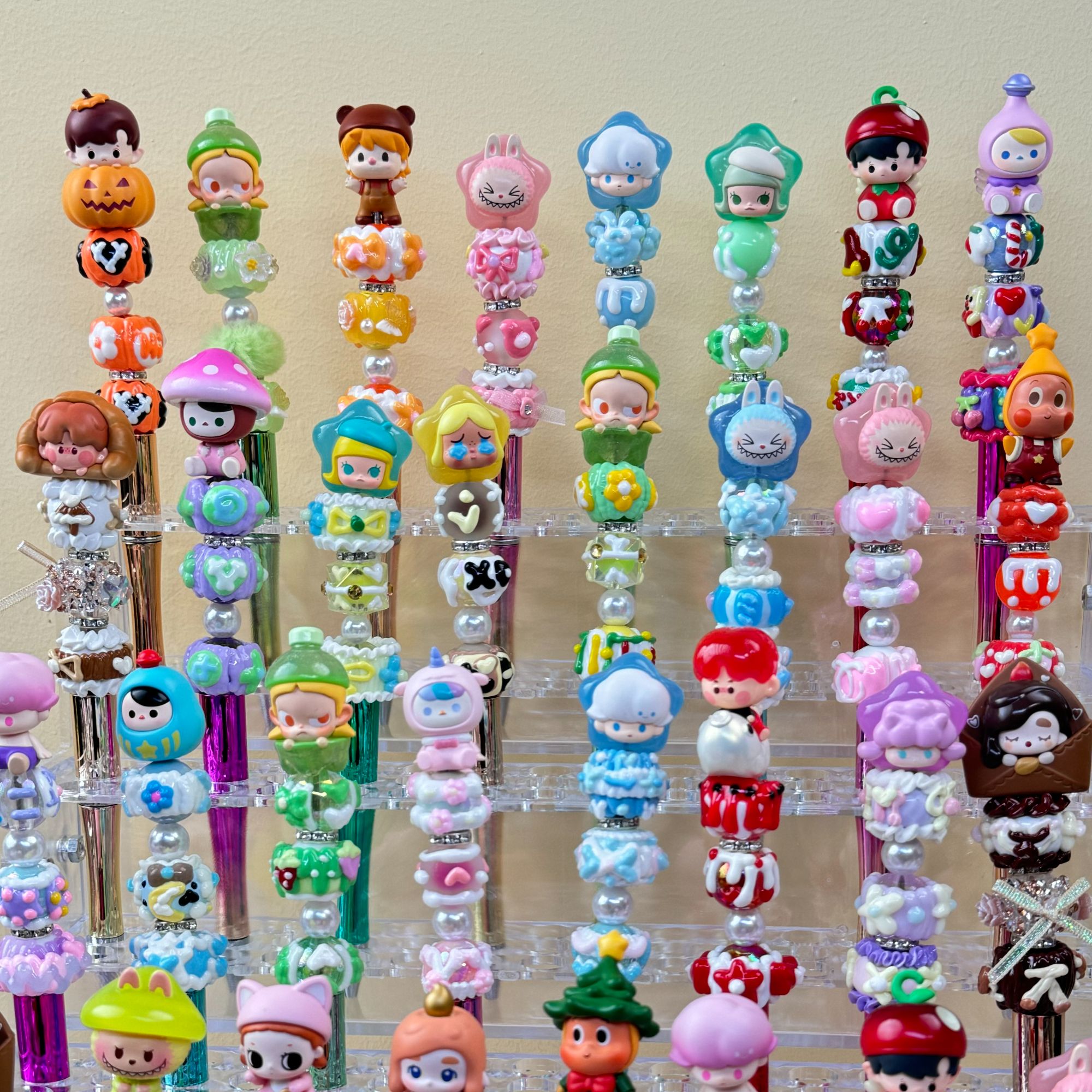 正版萌粒奶油珠串珠笔  (手工制作默认微瑕，完美主义避让）