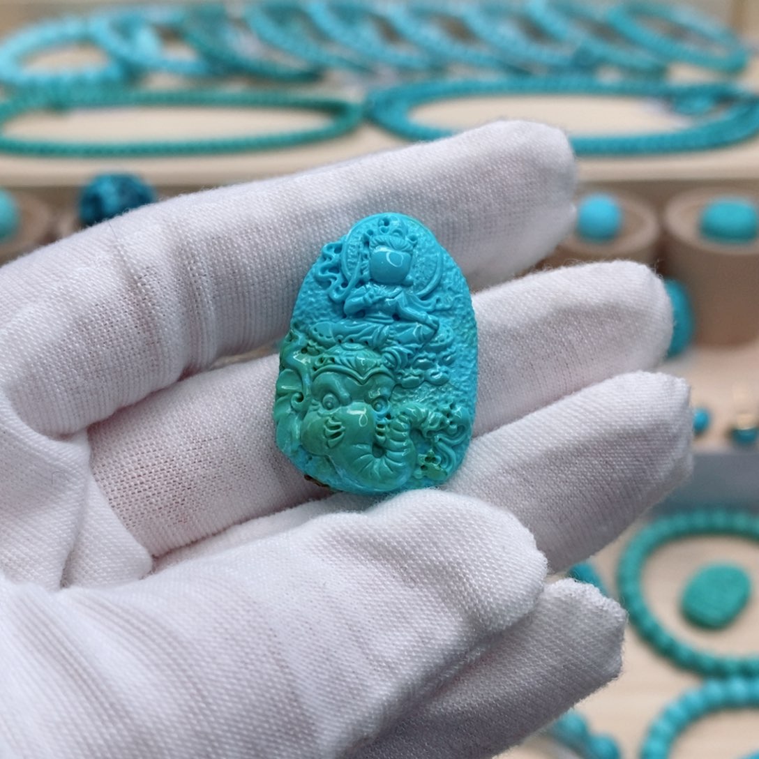 绿松石珠宝奇石未镶嵌