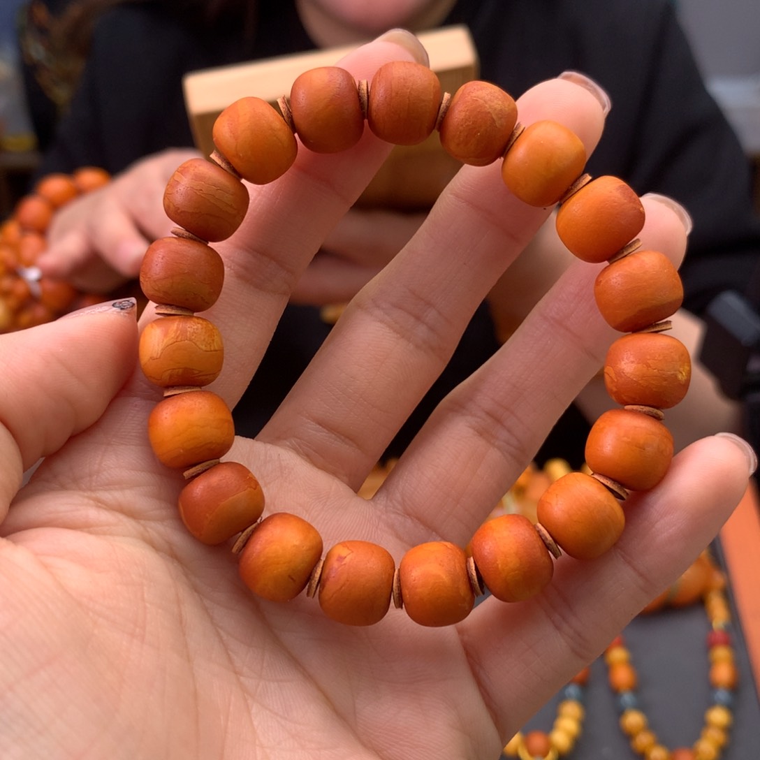 蜜蜡手串未镶嵌天然