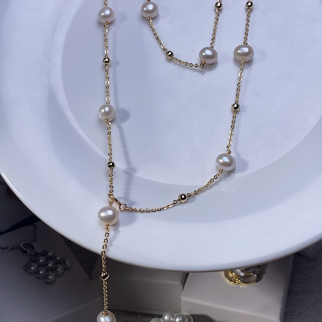 银S925镶嵌淡水珍珠耳饰