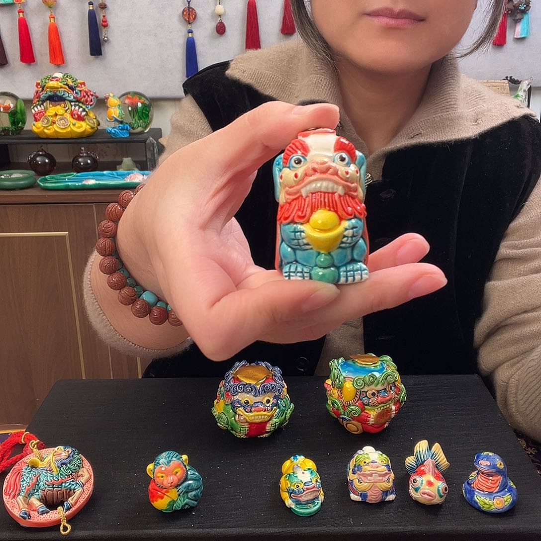软陶交趾陶站风狮爷