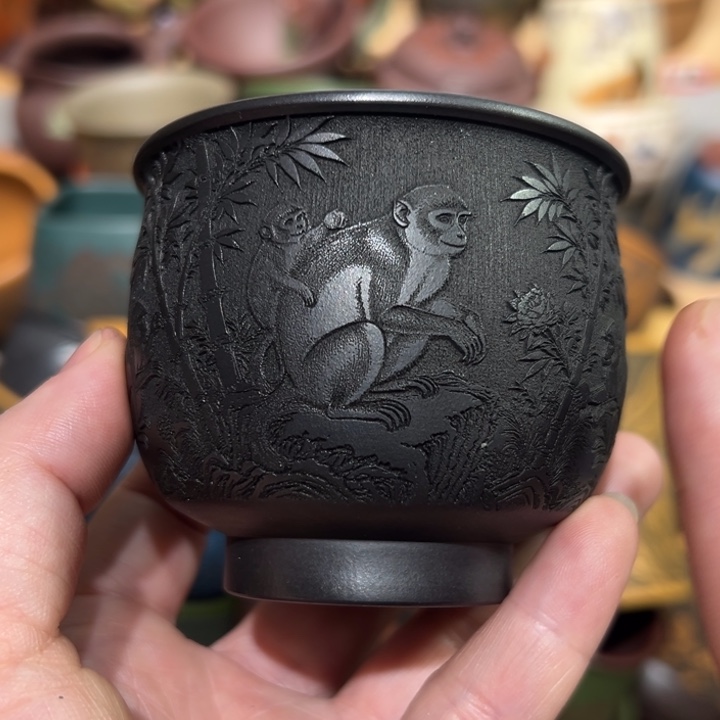 紫砂茶杯宜兴紫砂主人杯