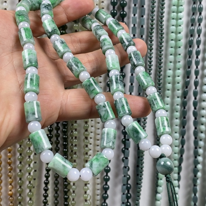 用***8翡翠未镶嵌项链翡翠项链