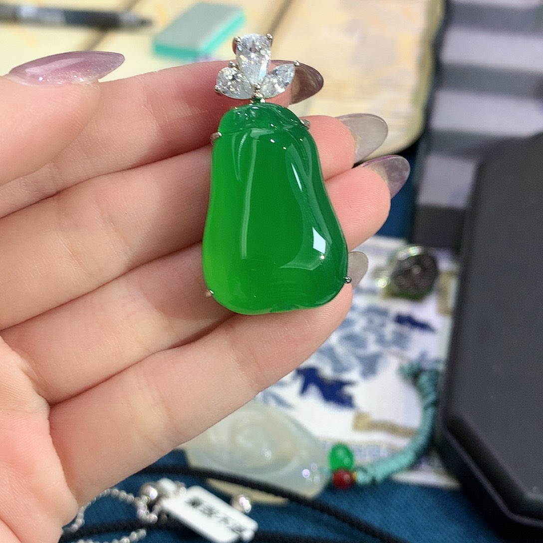 银S925镶嵌颈饰玛瑙/玉髓李*楠