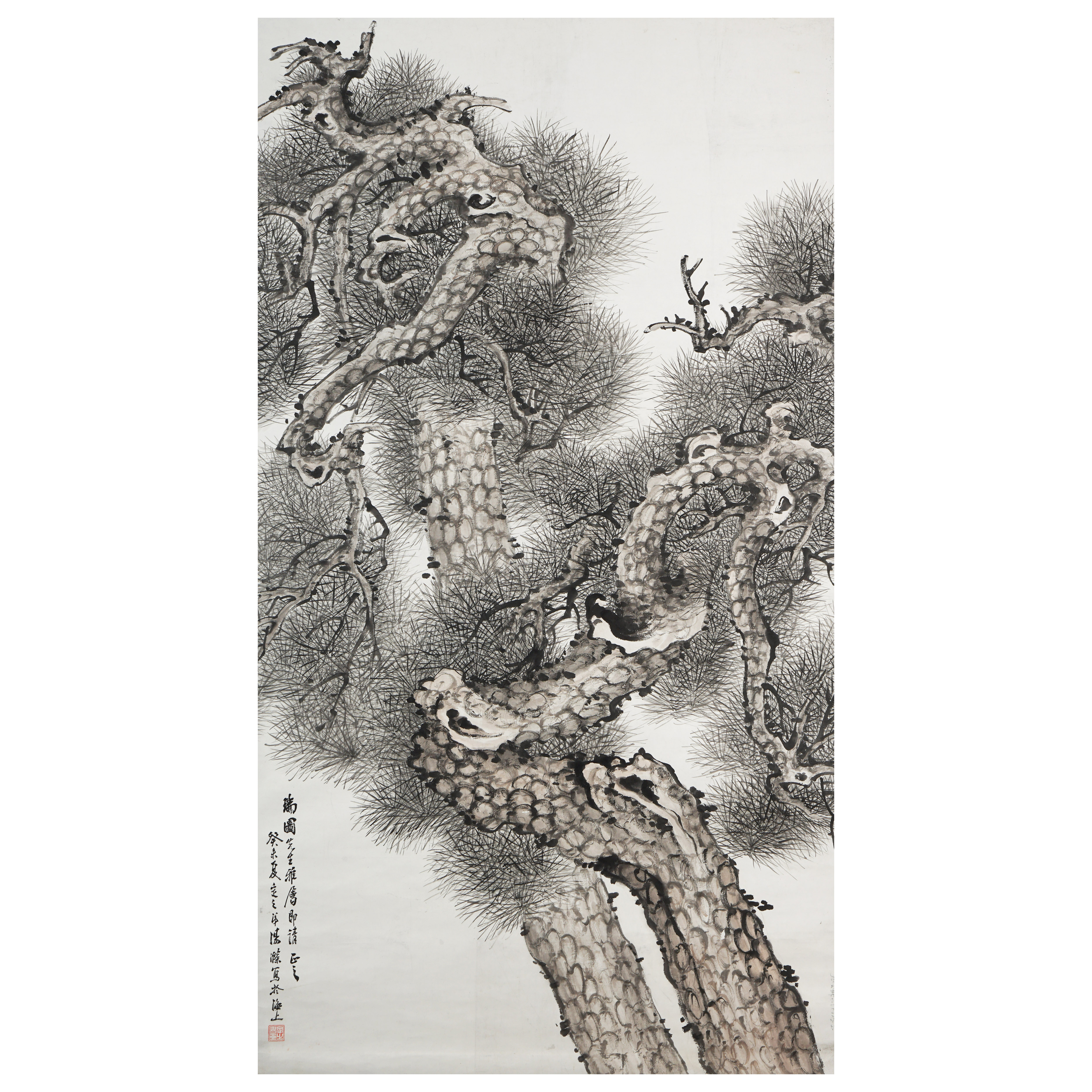 4213佚名 近现代 古松图