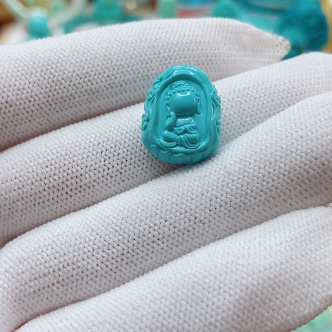 绿松石未镶嵌无相佛