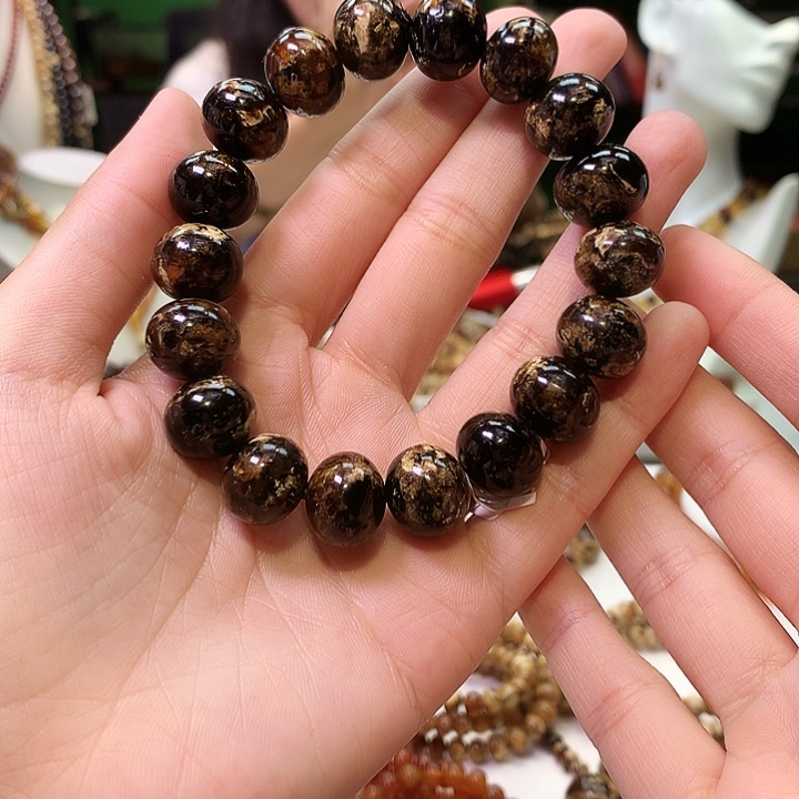 琥珀裸石未镶嵌抚顺琥珀14高品黑花