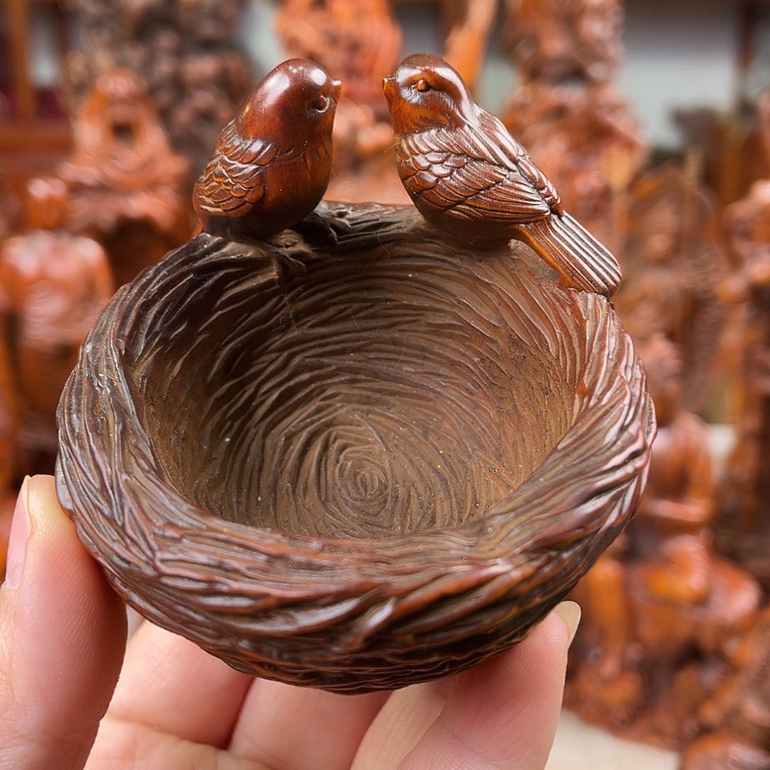 黄杨木黄杨木雕刻宽度7.5厘米