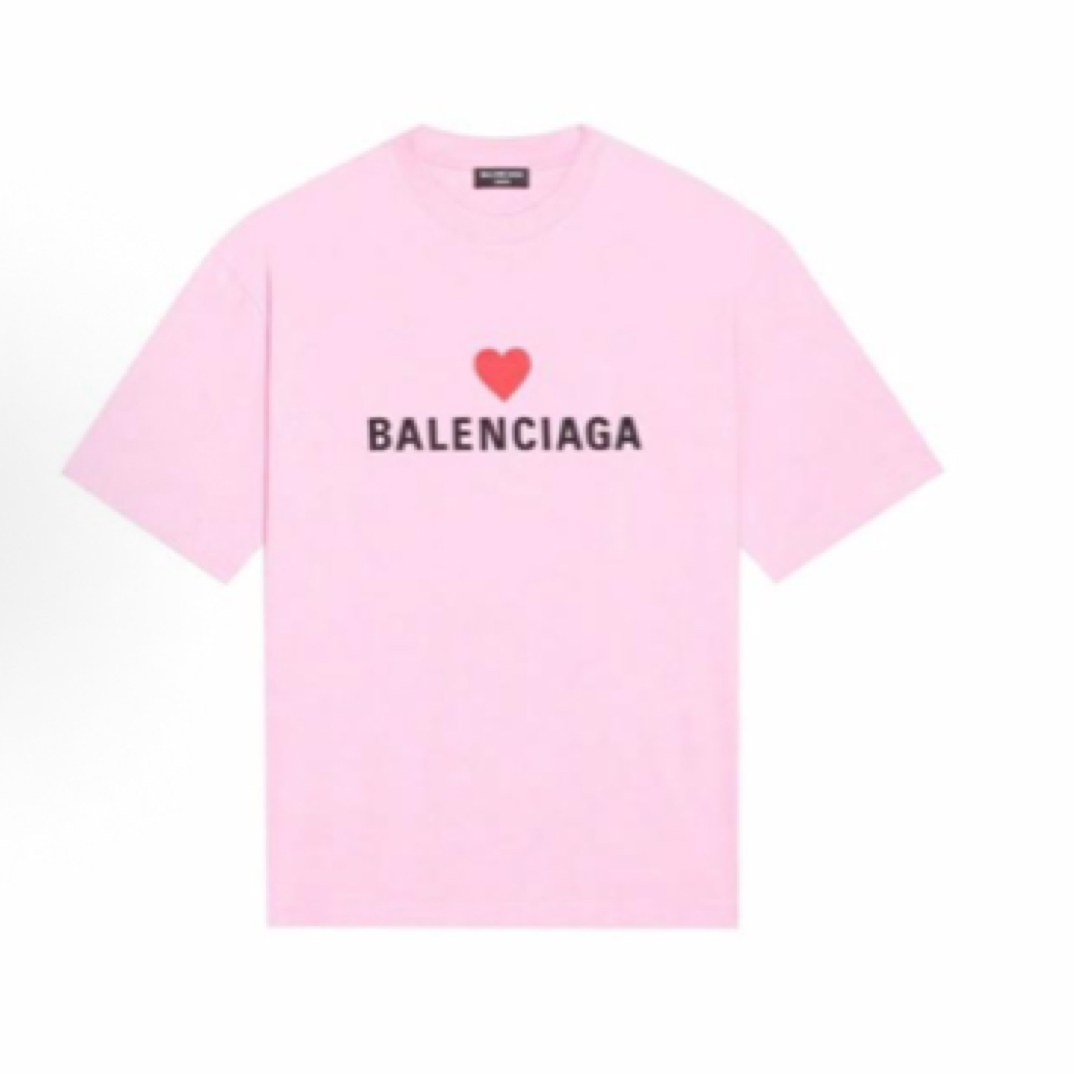 未使用 Balenciaga/巴黎世家 【BW】七夕系列 FW21 爱心圆领短袖T恤