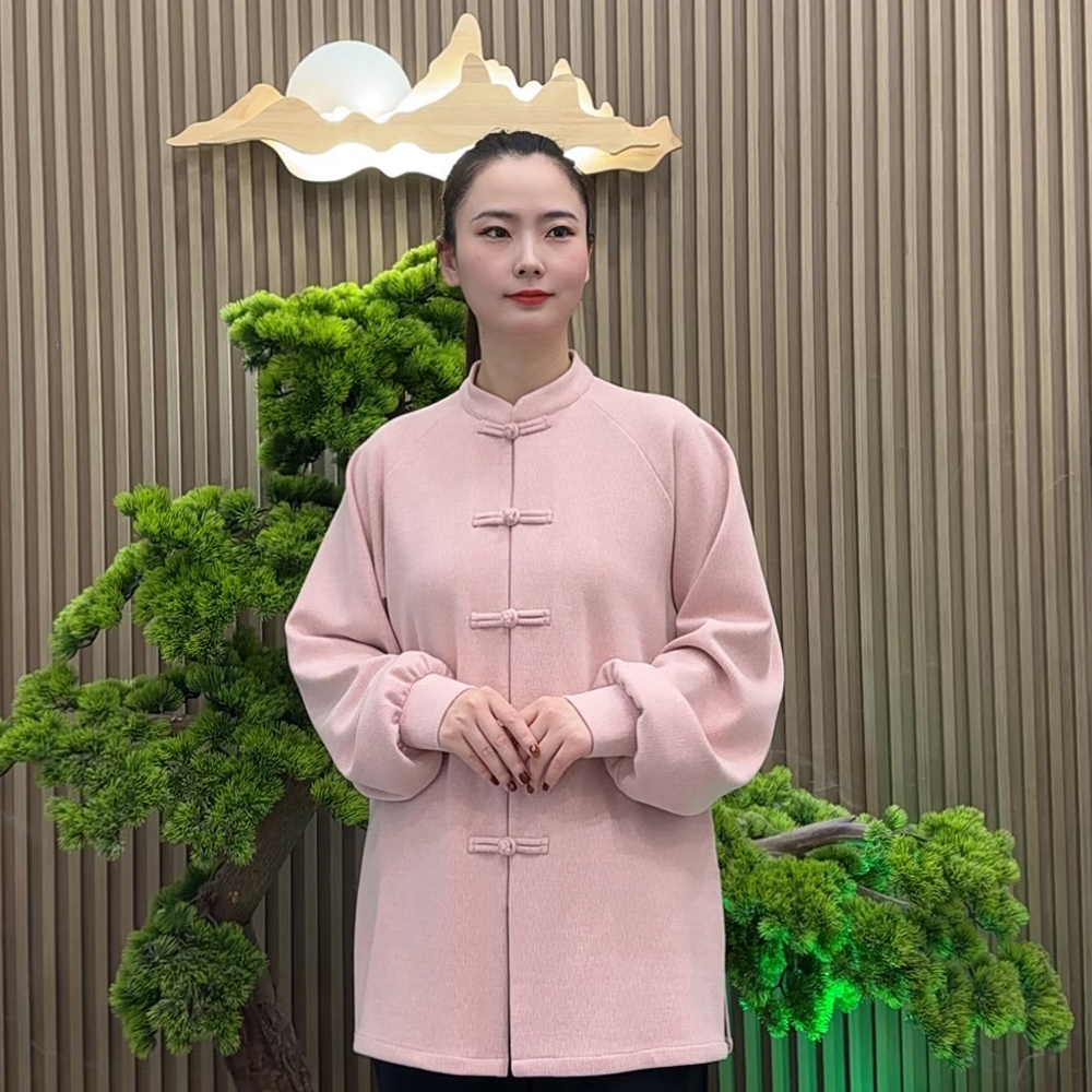 男女款单件上衣铂金软绒对襟上衣保暖太极服