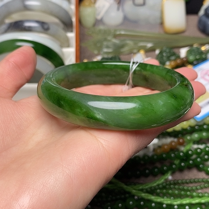 和田玉未镶嵌手镯60➕