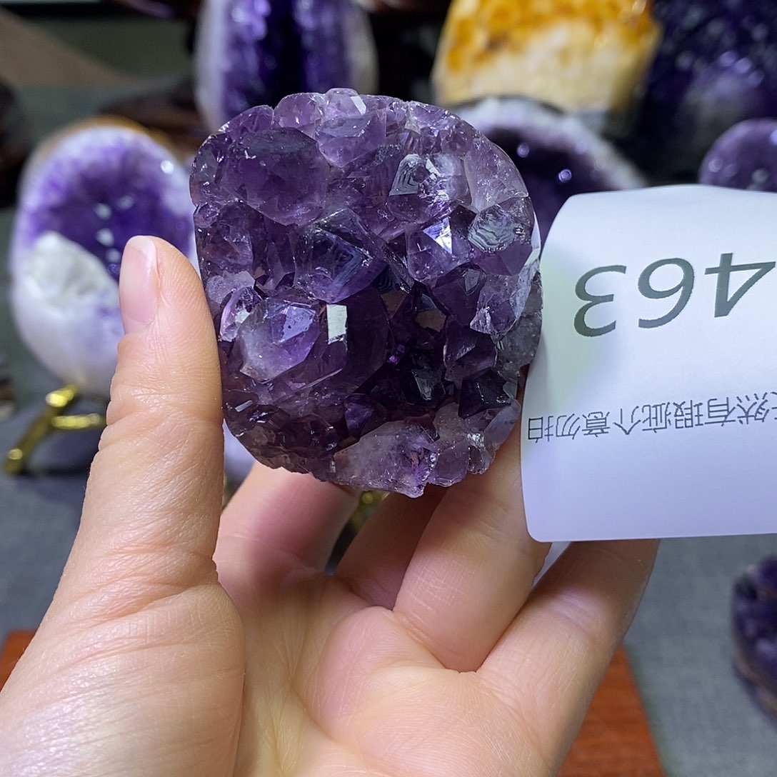 未镶嵌紫晶珠宝半成品