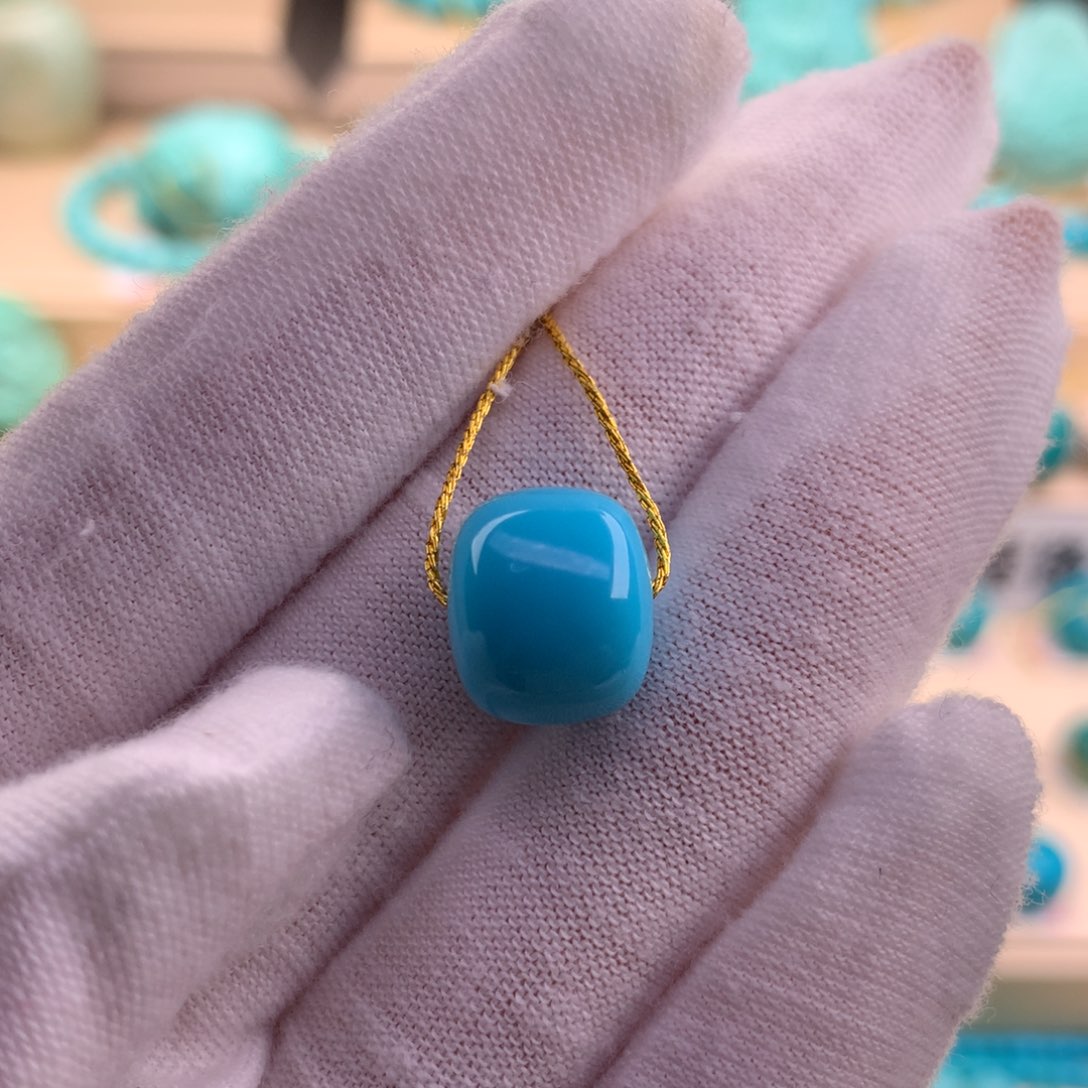 绿松石珠宝奇石未镶嵌平*心