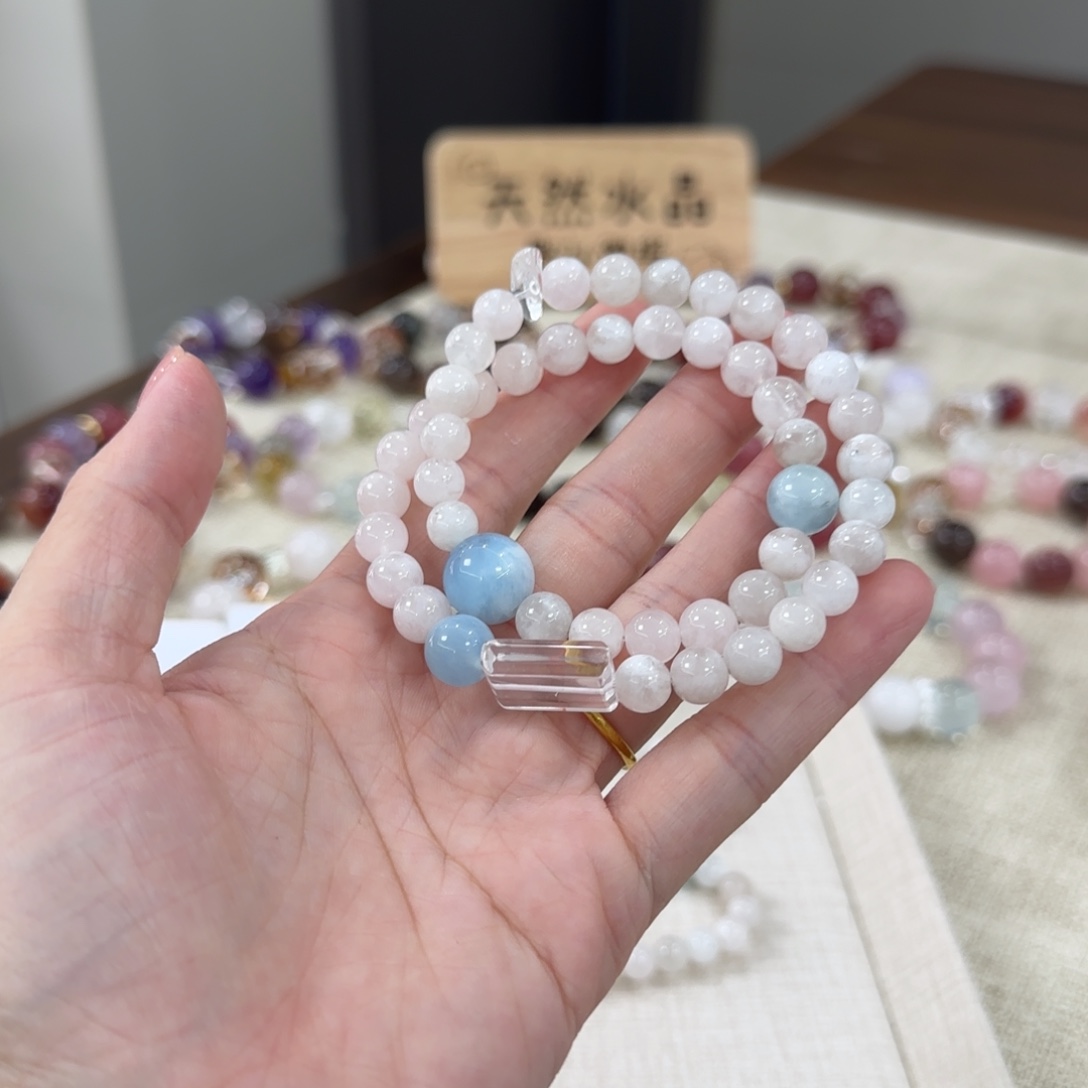 水晶手链银S925镶嵌