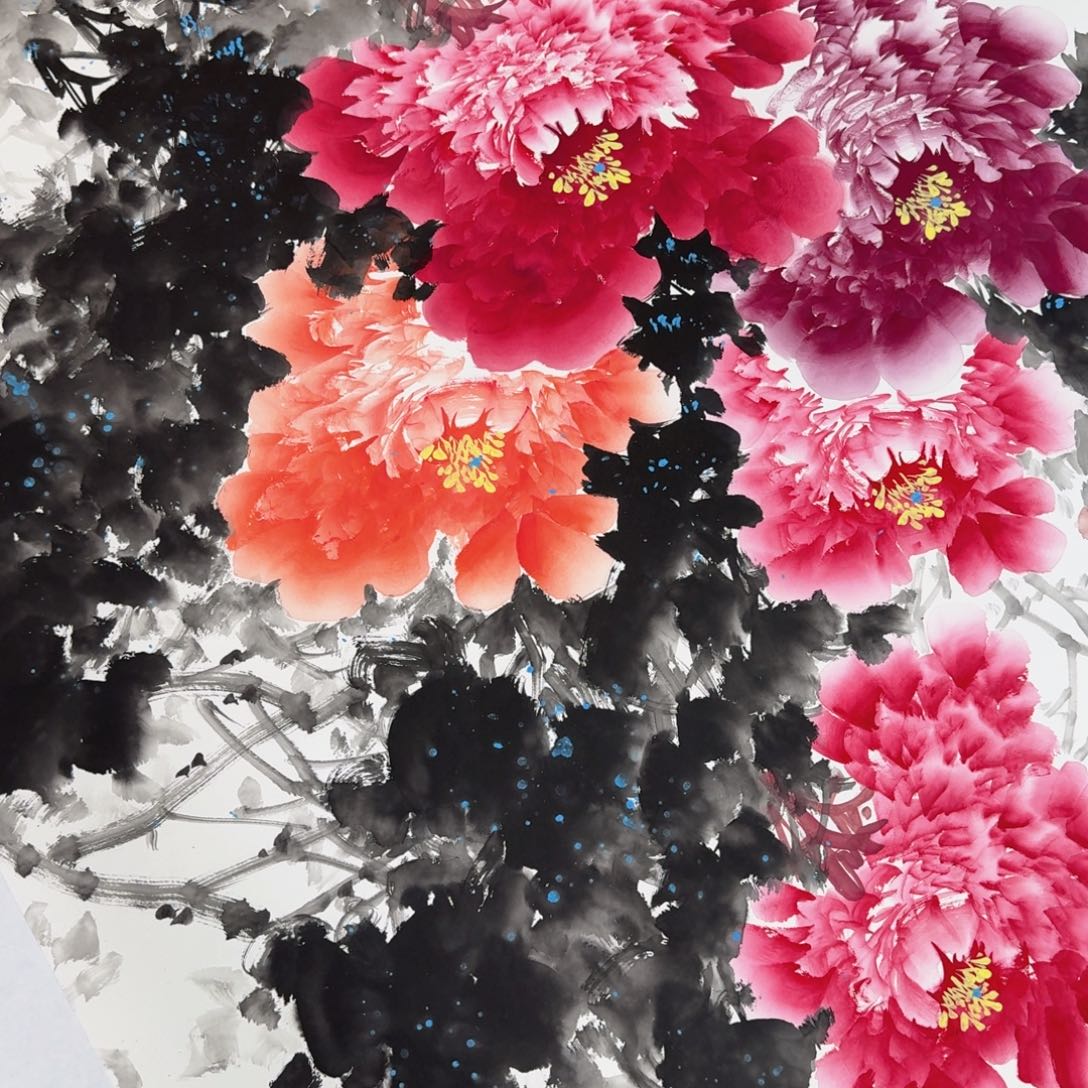 国画国画作品山水花鸟纯手绘