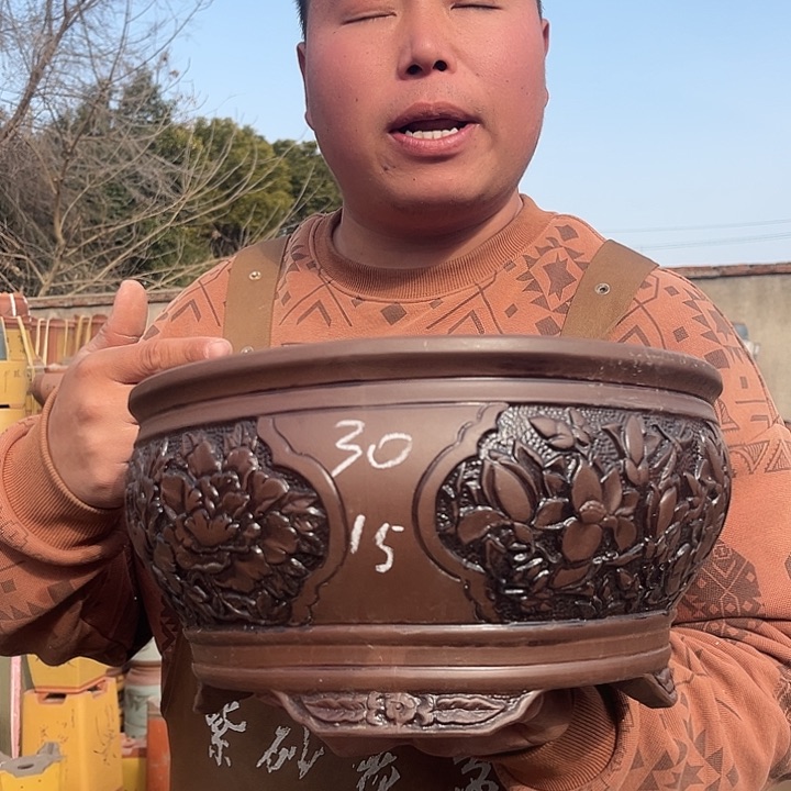 紫砂紫砂花盆盆栽