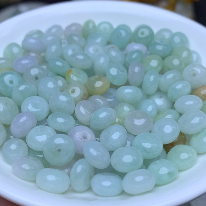 【闪购商品】翡翠手链未镶嵌卡5.6乘8.8冰晴鼓珠33个
