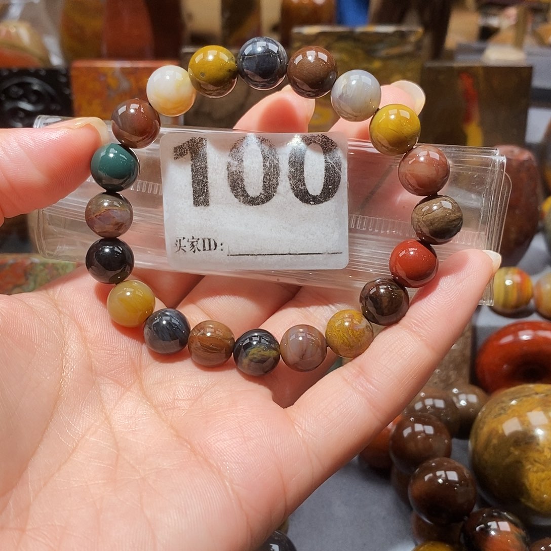 硅化玉天然北票硅化玉手串未镶嵌
