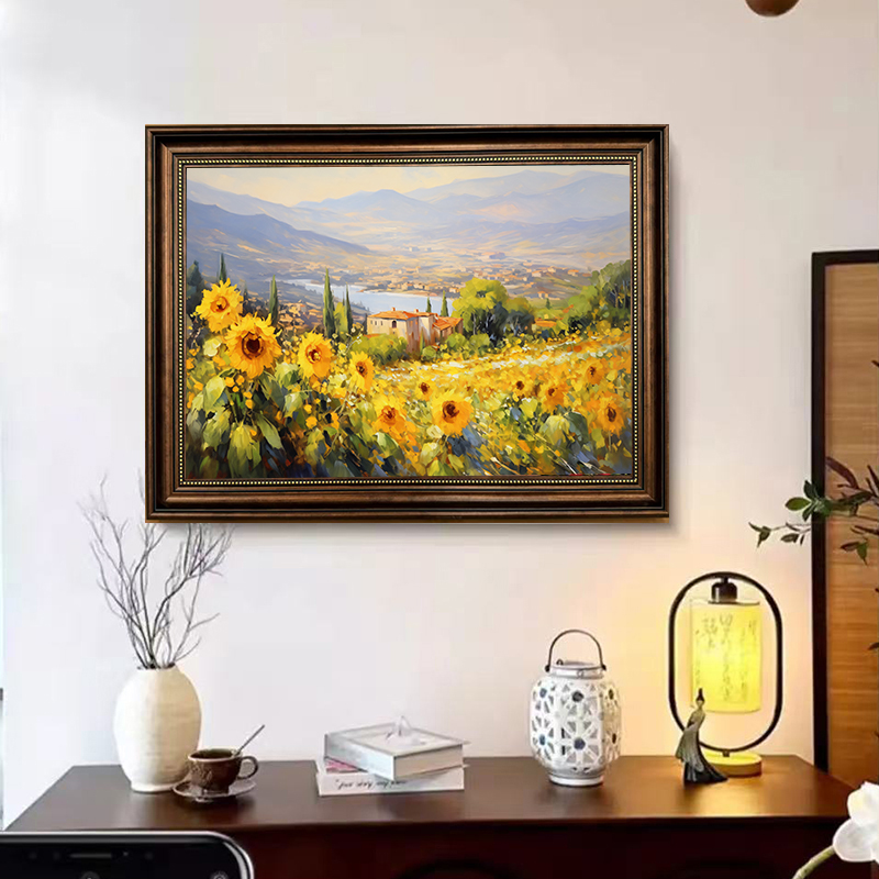 山水极简古典轻奢风装饰画玄关客厅挂画高级感挂画风景画DH33客厅