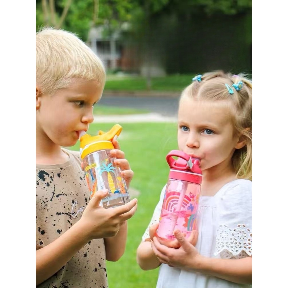 新款儿童卡通水杯带吸管防摔防漏(500ml)Z0243