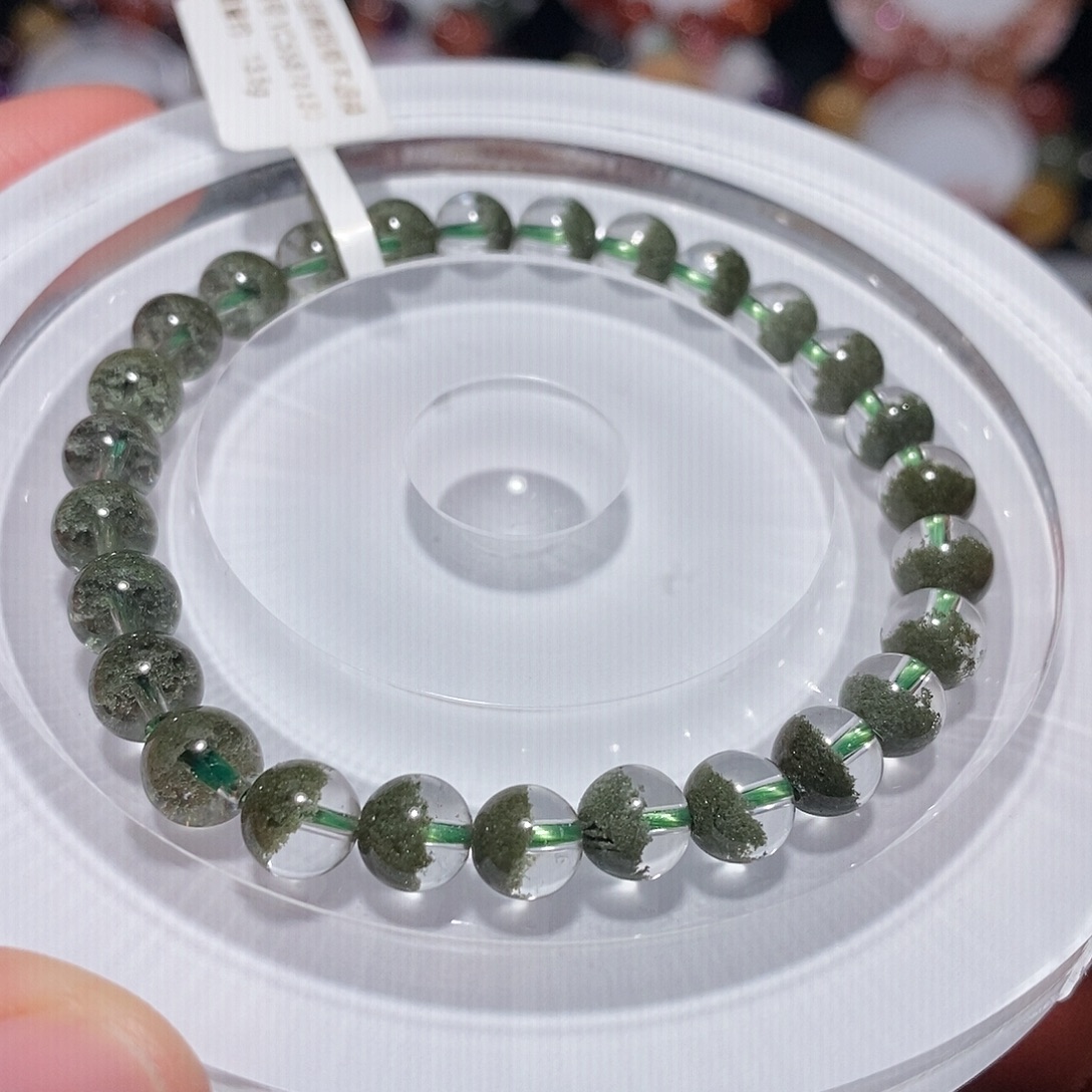 未镶嵌手链水晶F绿幽灵7