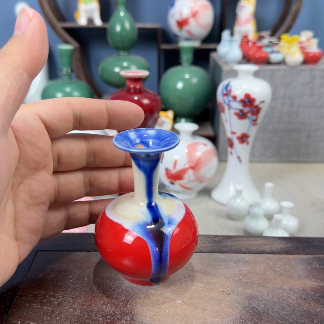 陶瓷手工小花器摆件