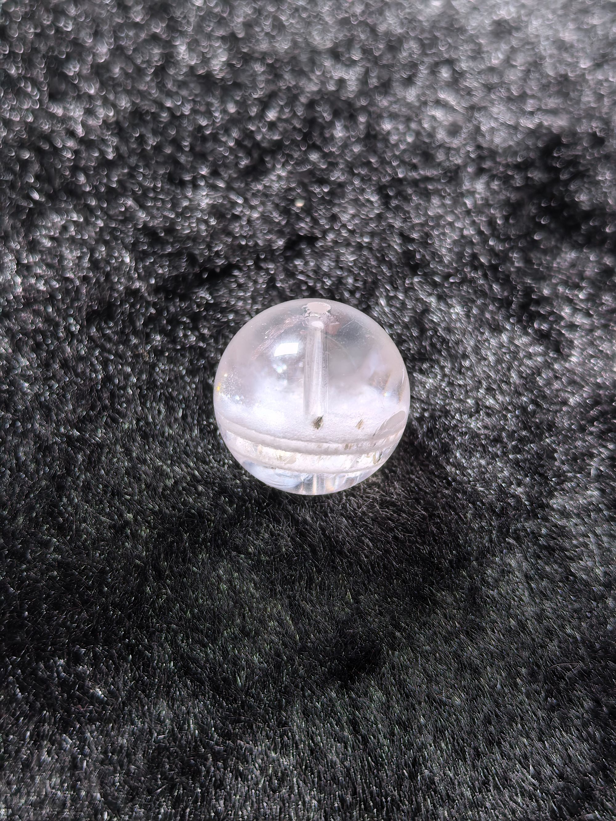 非金属仿水晶手链 14.5mm单珠千层白幽灵胜乐DIY设计水晶手串