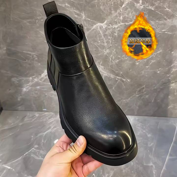 秋冬新品男士纯皮休闲舒适男鞋高品质时尚百搭商务欧货高级感