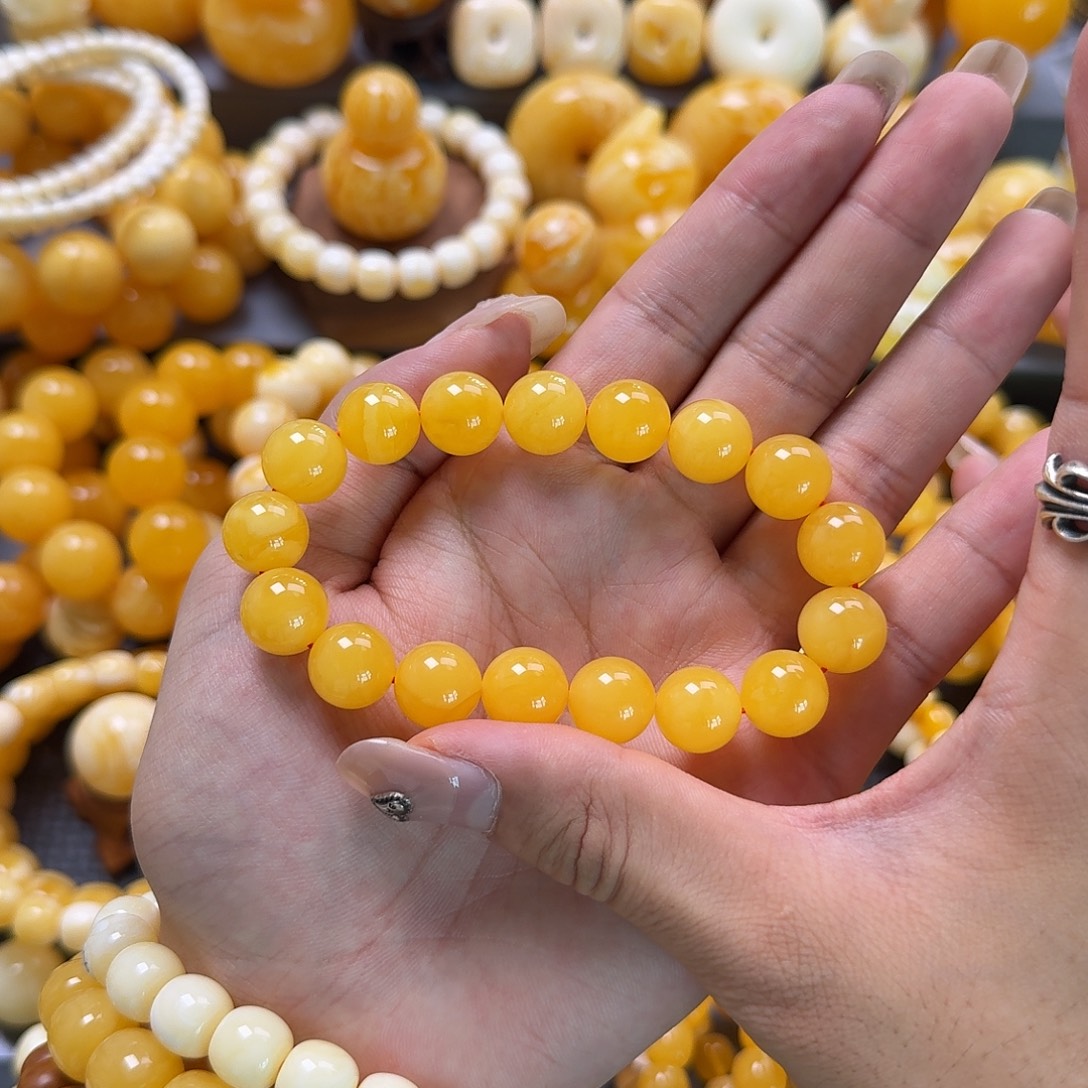 蜜蜡未镶嵌珠宝奇石同料12.6mm