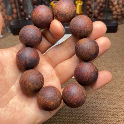 藤类降真香2.5圆珠绿油胭脂红高货