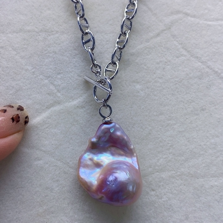 银S925镶嵌耳饰淡水珍珠