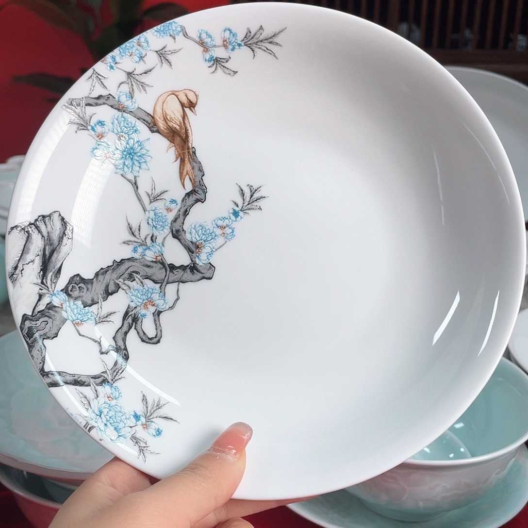 8寸甜白月光深盘